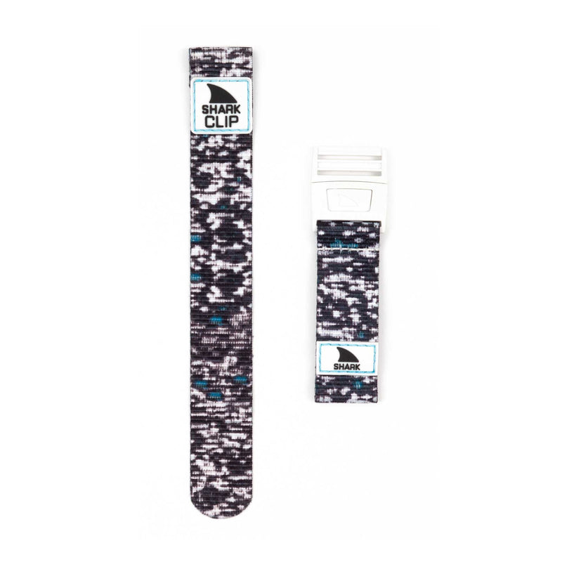 Two Freestyle STRAP KIT - CLIP - WHITE SHOCKWAVE nylon watch bands displayed on a white background.